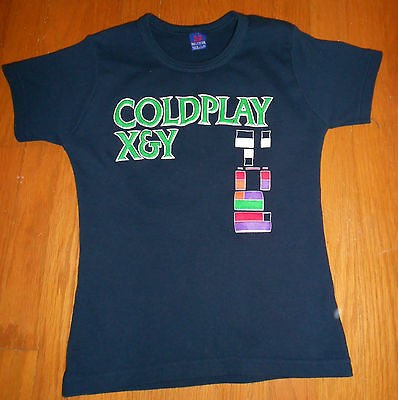COLDPLAY Chris Martin X&Y Tour Band Knit Top Shirt Ladies Women Black 