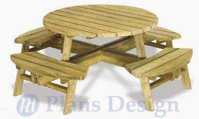 traditional round picnic table benches plans # odf04 time left