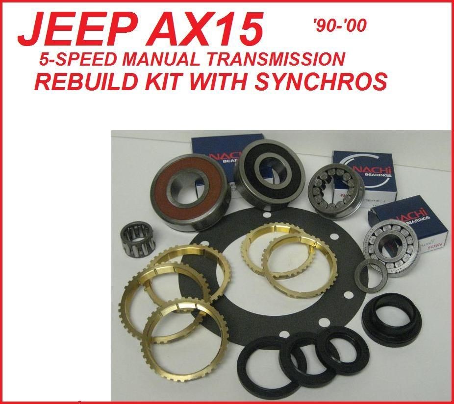 AX15 JEEP & DODGE MANUAL TRANSMISSION REBUILD KIT WITH SYNCHROS 90 
