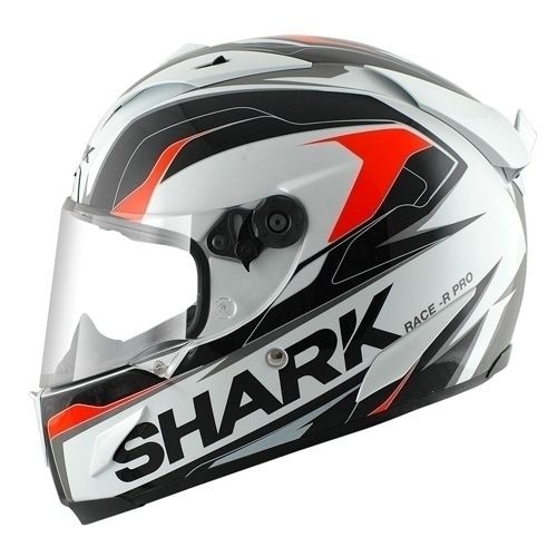 shark race r pro kimbo white black orange motorcycle helmet