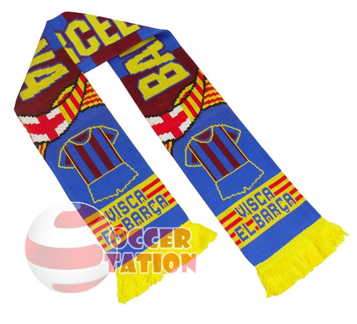 fc barcelona football club scarf visca el barca from united