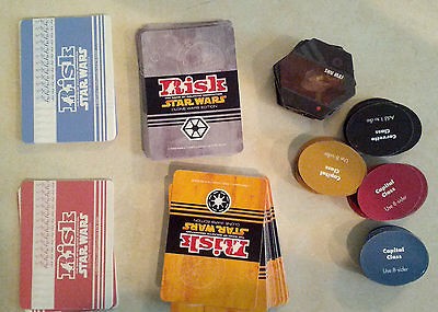 RISK Star Wars Clone Wars Edition   Cards & Tokens   Lot SWRC