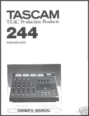 tascam 244 portastudio owners manual printed in folder  11 