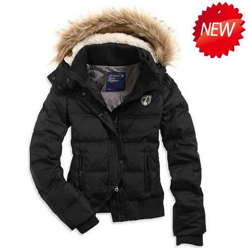 NEW black Women Winter Hoodie thick short Duck Down Jacket warm outer 