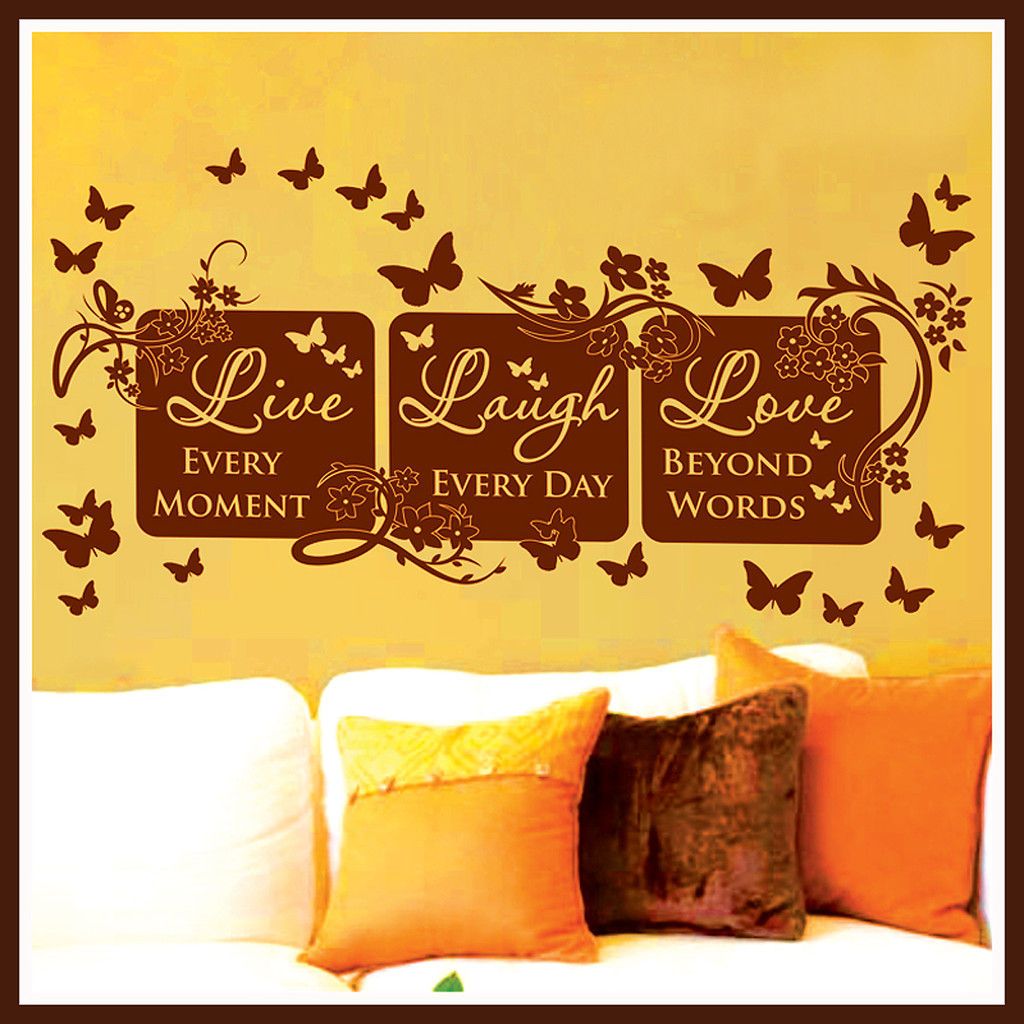 live laugh love wall decor in Decals, Stickers & Vinyl Art