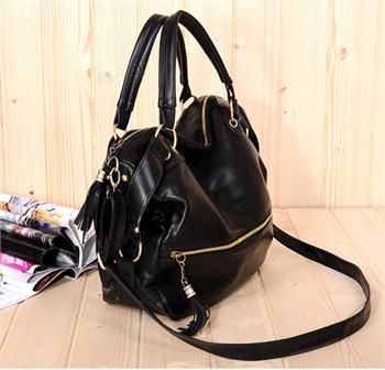   Lady Korean Hobo PU Tassel Leather Handbag Shoulder Bag Large Capacity