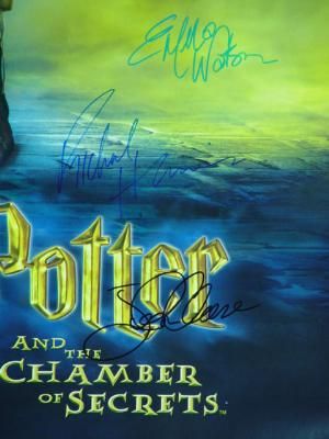 Harry Potter Chamber Secrets Dobby Poster Signed 8 Sigs