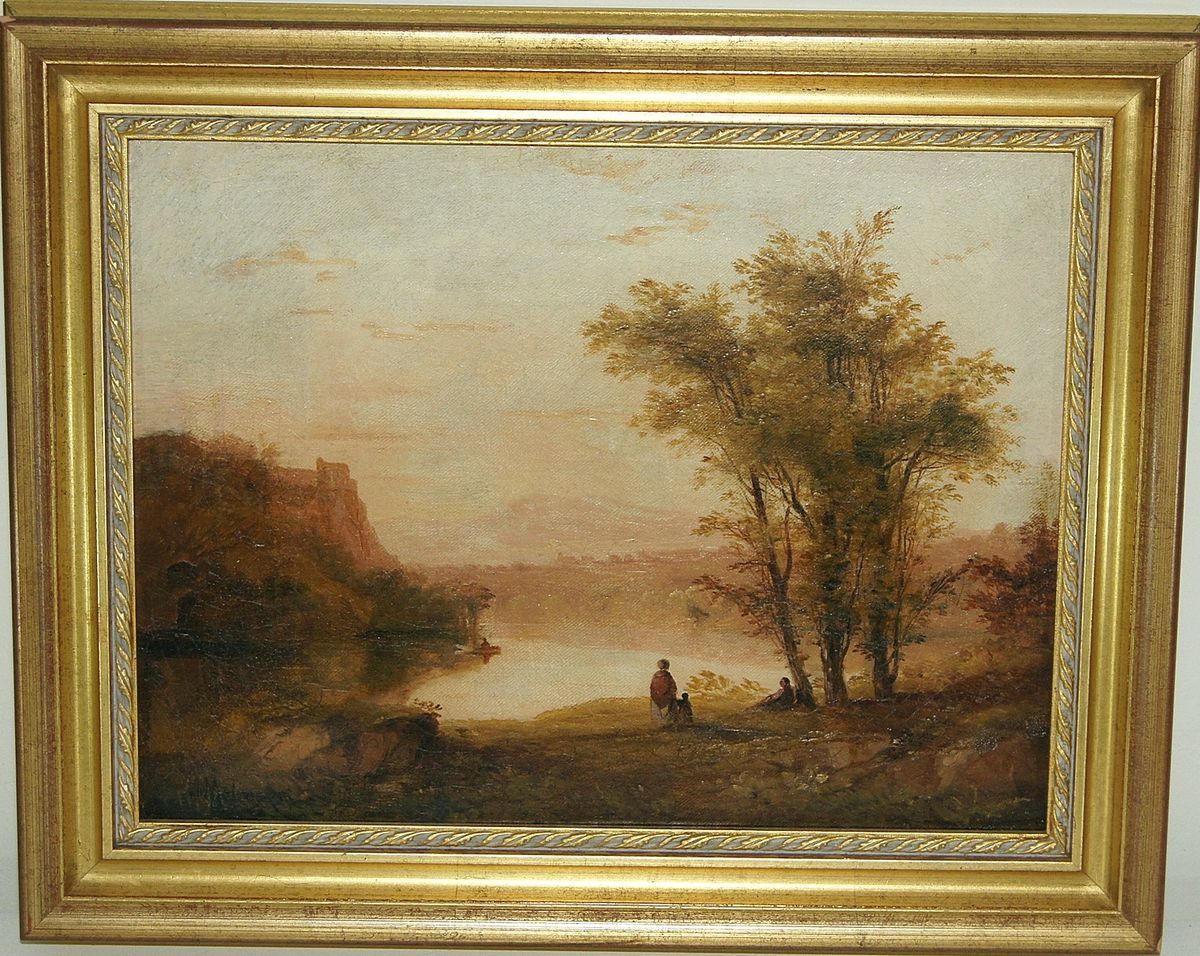 19 Century oil on canvas Andrew W Melrose 1836 1901 Landscape