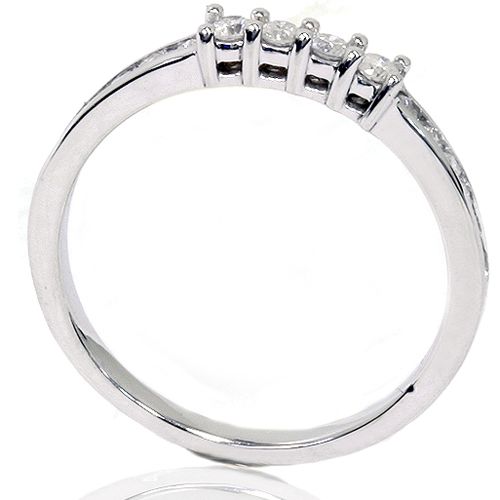 35ct Diamond Wedding Ring Anniversary Band 14k White Gold Round Cut 