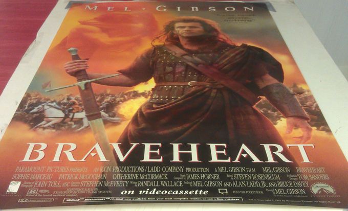 Braveheart DVD Movie Poster 1 Sided Original Rolled 27x40 Mel Gibson 
