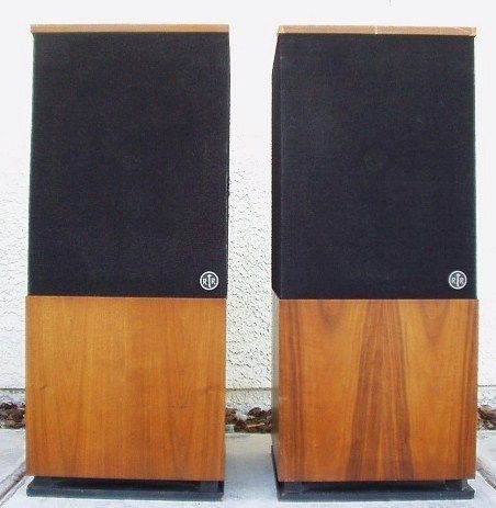 Huge Vintage RTR 280 DR Walnut Veneer Floor Standing Speakers