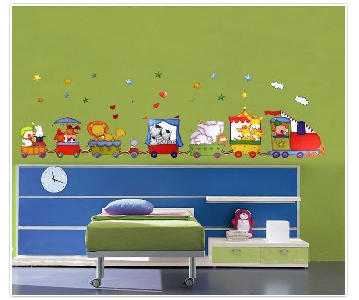   Wall Stickers Nursery Childs Room Bedroom Magic Elephant New