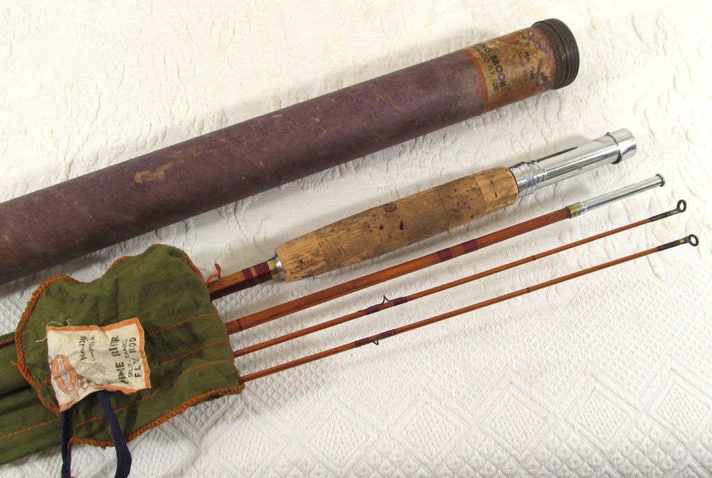 Vintage 1936 Pine River Shakespeare Split Bamboo Fly Rod 3 Piece 2 