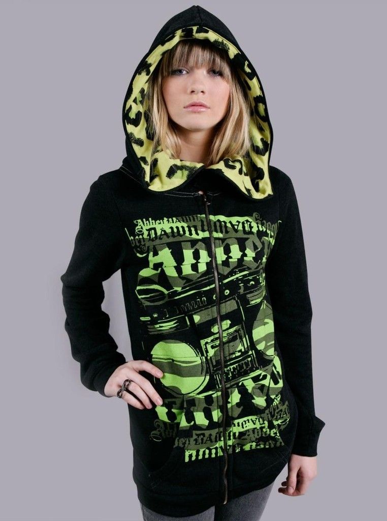 Avril Lavigne BLAST FROM THE PAST ABBEY DAWN BFH LEOPARD HOODIE 