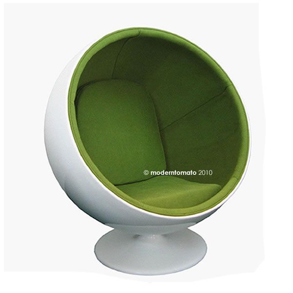 moderntomato globe ball chair white lime mid century modern retro womb 