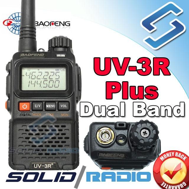   Plus Dual Band Radio Mini Portable Handheld Radio Earpiece UV3R