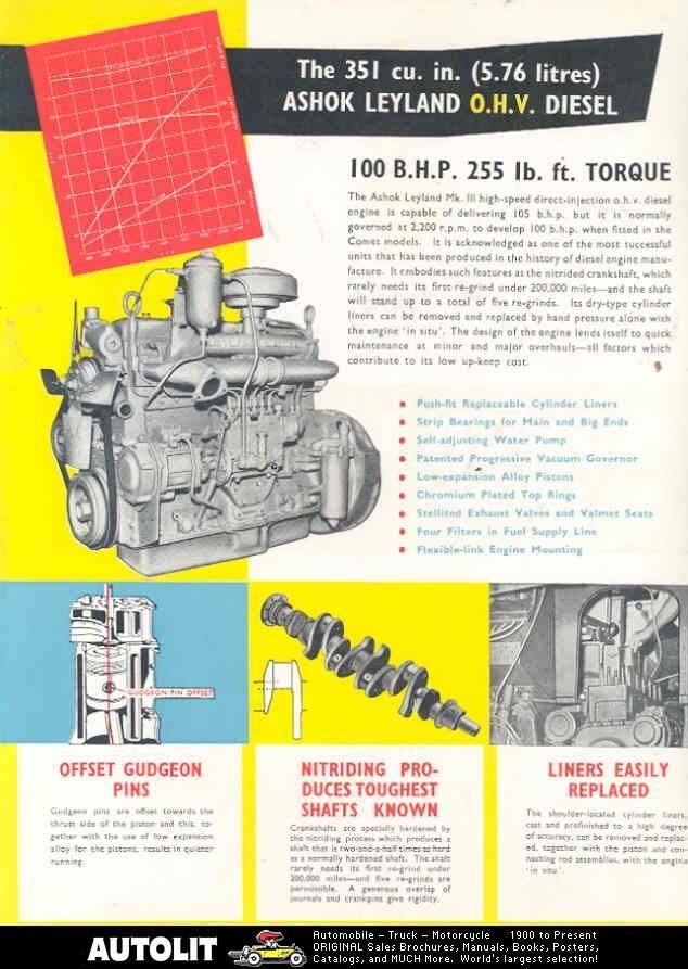 1969 ashok leyland diesel truck engine brochure india time left