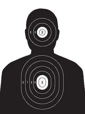 Police Pistol and Rifle Human Torso Silhouette Shooting Targets 