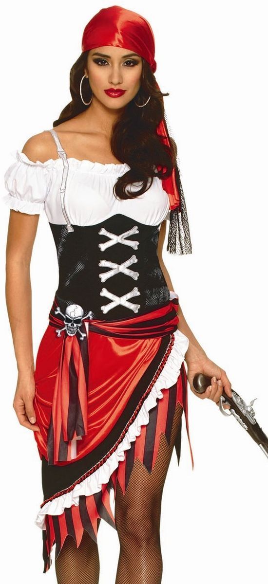 Sexy Pirate Vixen Buccaneer Wench Halloween Costume . 