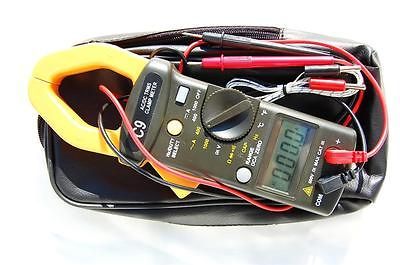 AC DC True RMS Clamp on Ammeter Multimeter+Capacitor Tester+Type K 