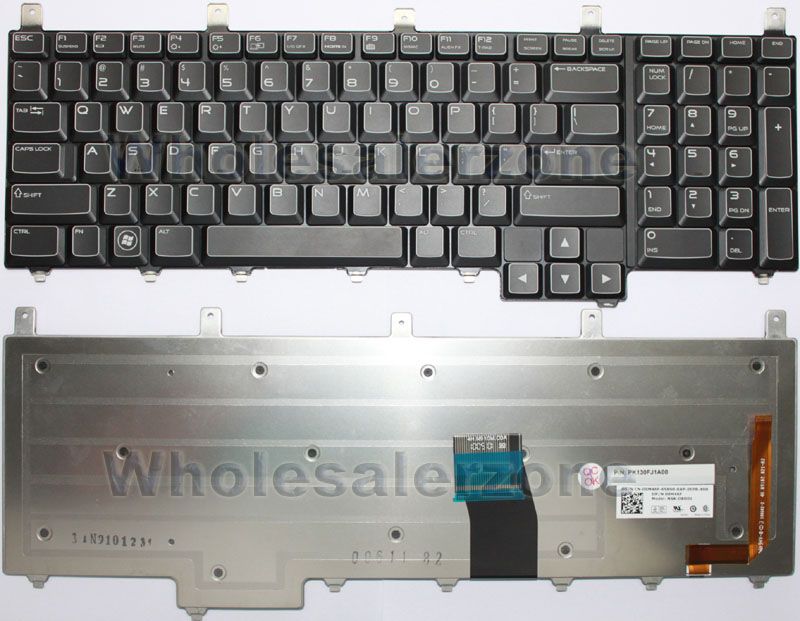   dell alienware m17x r2 c587r us backlight keyboard part number layout