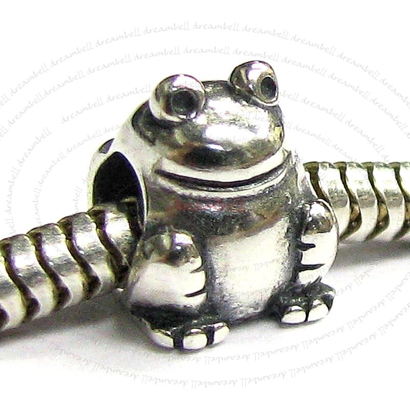 Sterl Silver Frog Toad Bead F European Charm Bracelet