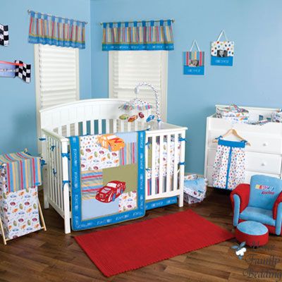   Car Baby Boy Girl Neutral Kid Toddler Crib Nursery Bedding Set