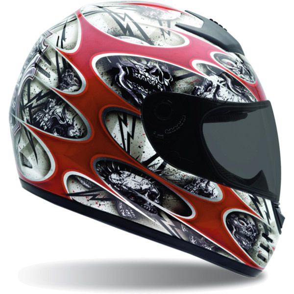 Bell Helmets Arrow Motorcycle Helmet Shocker Red White Large L New 