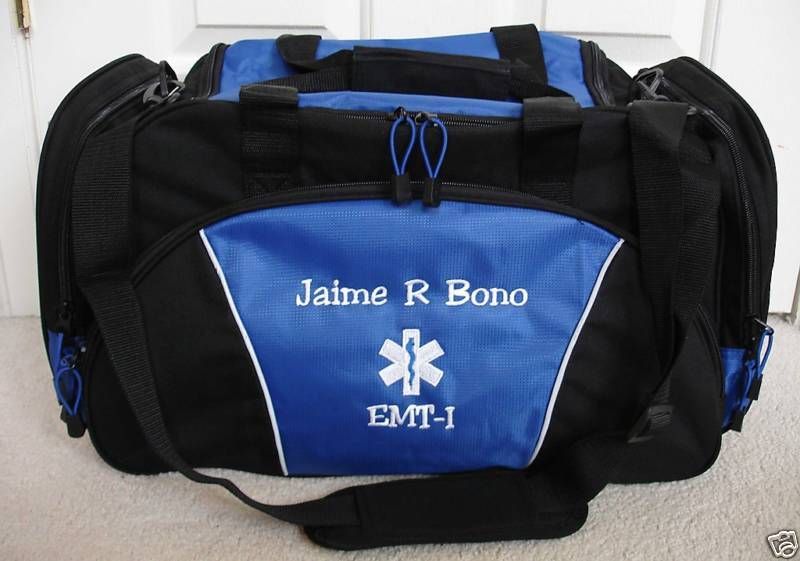 personalized ambulance emt ems paramedic duffel bag 