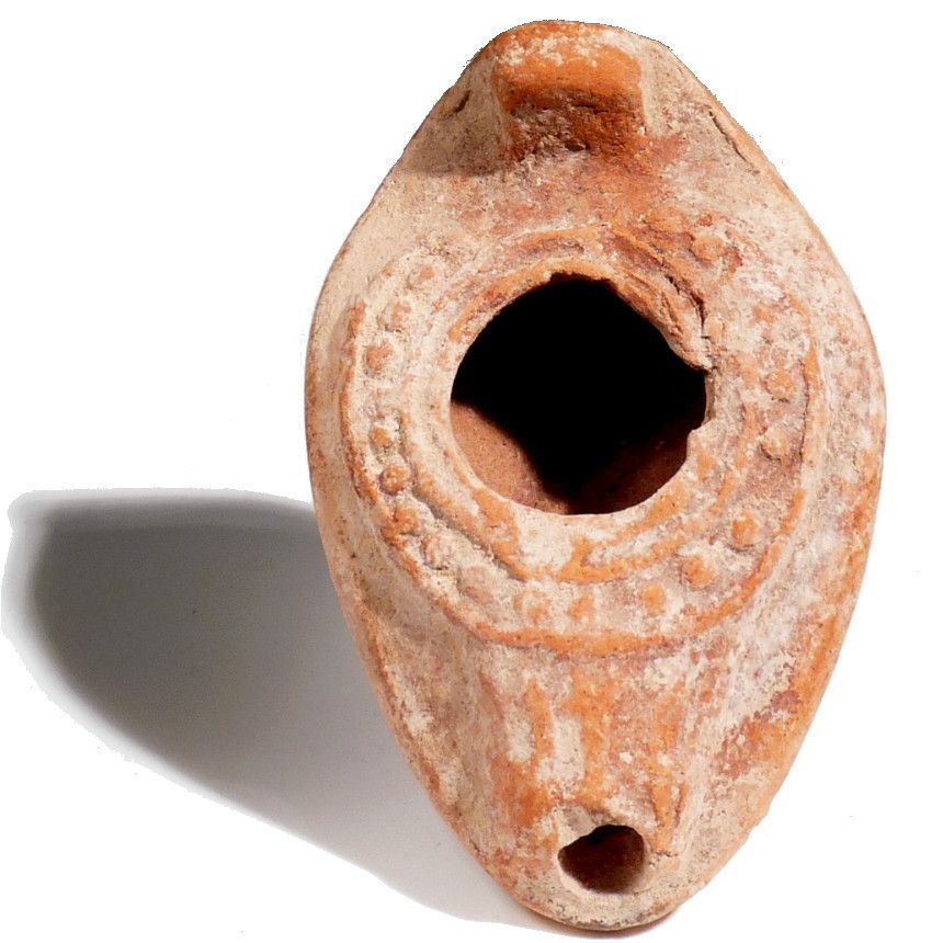   Pottery Oil Lamp Palestine Prof PMS Jones Collection 500 700AD