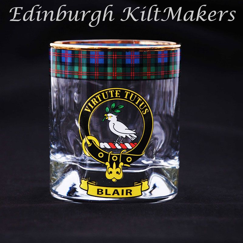 Irvine Clan Crested Whisky Glass Tartan Whisky Glasses