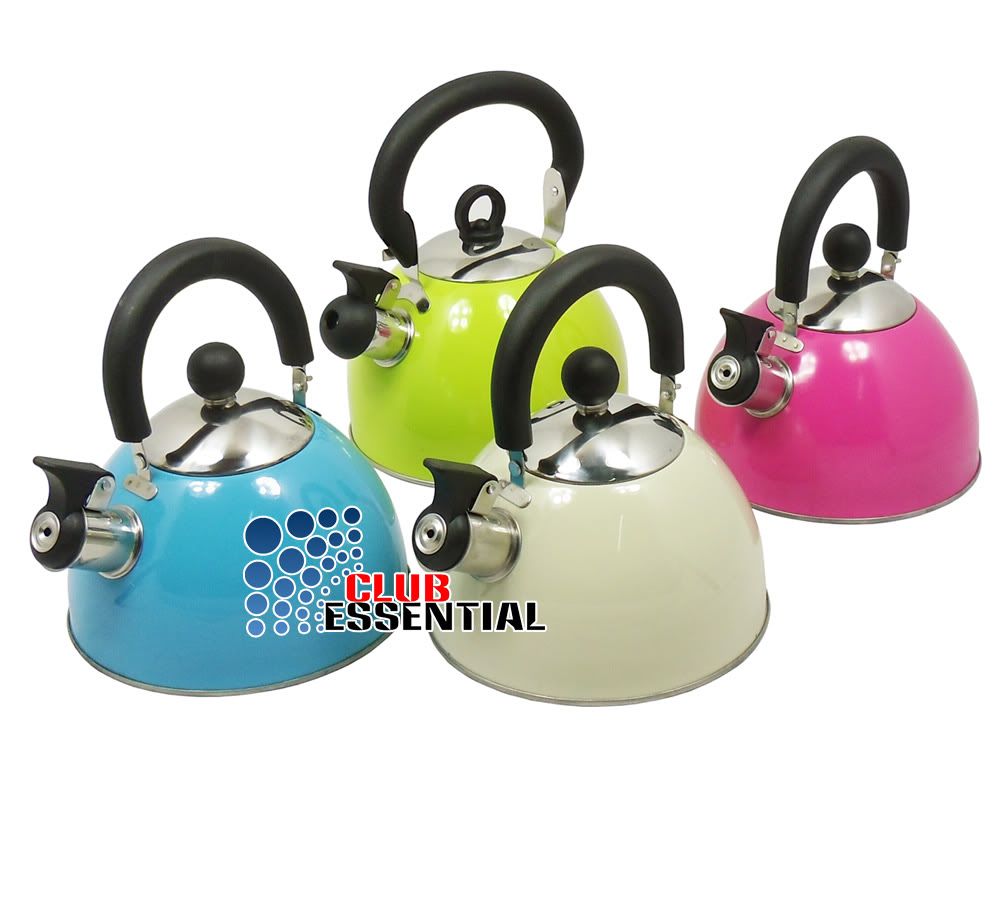 Retro Style Stainless Steel Whistling Kettle Kitchen Travel Camping 