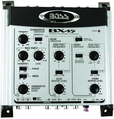 BOSS AUDIO BX45 NEW ELECTRONIC SUBWOOFER CROSSOVER W/ REMOTE SUB LEVEL 