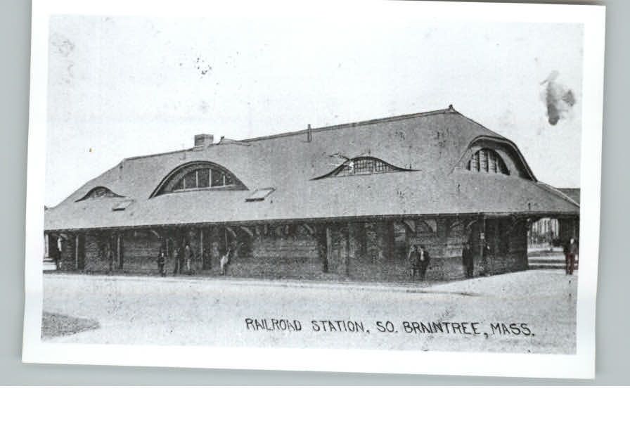 South Braintree MA RR Train Station Old Repro RPPC