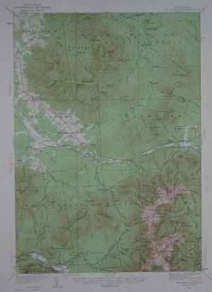 1935 USGS Topo Trail Map Mount Washington Berlin New Hampshire 