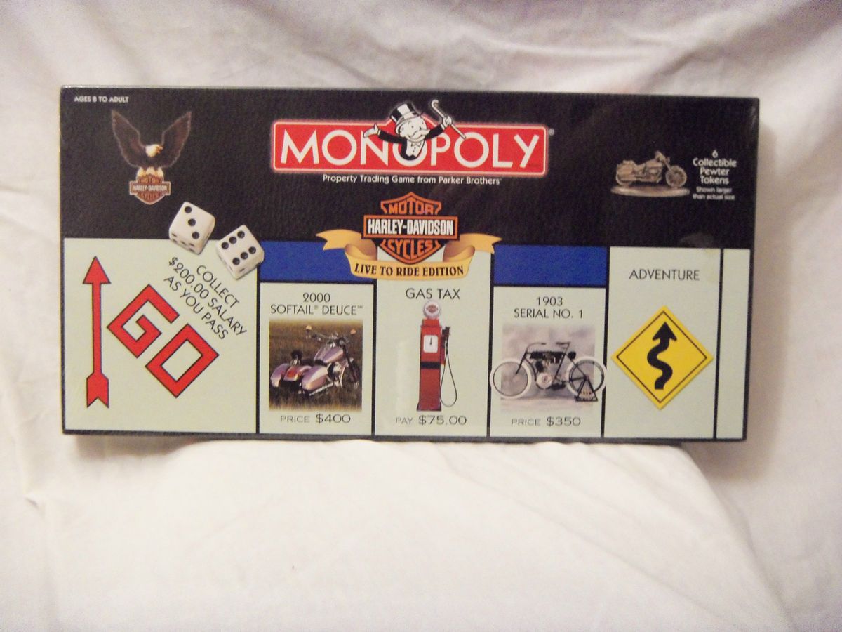 New Harley Davidson Monopoly Game Parker Brothers Live To Ride Edition 