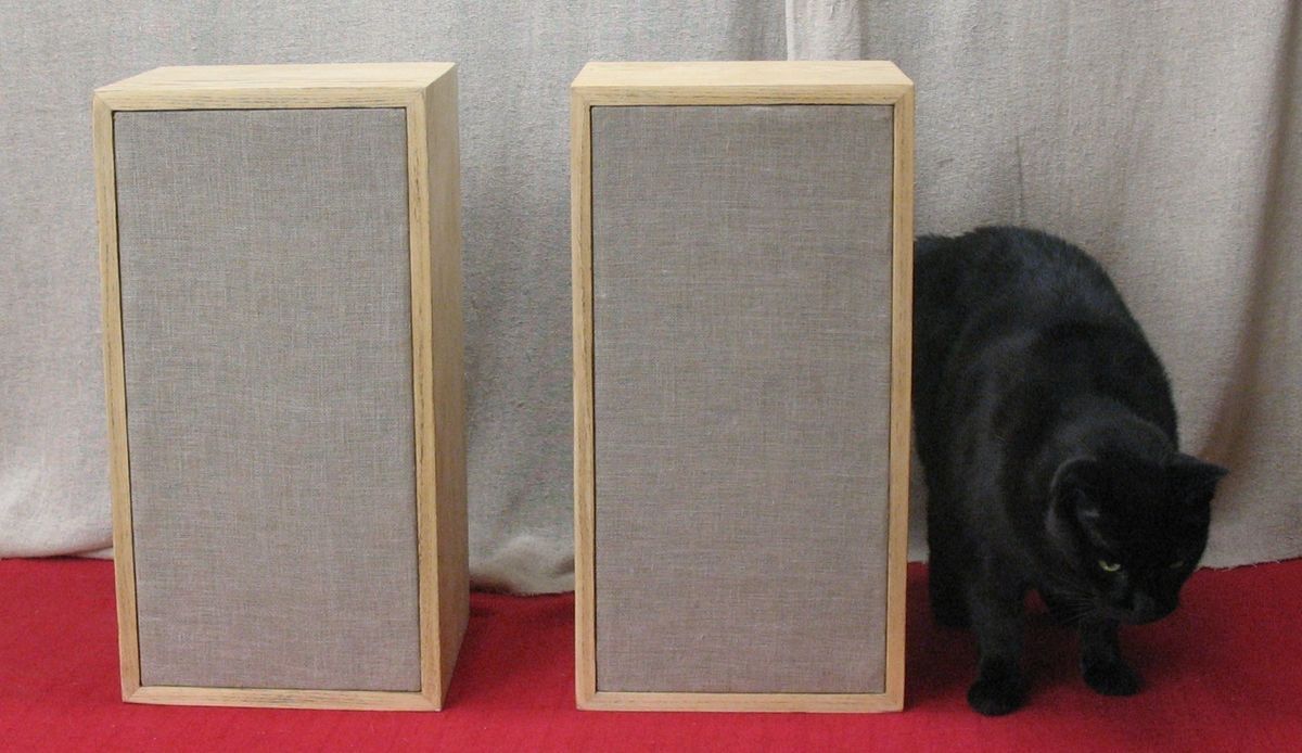 Acoustic Research AR 4 AR4 Blonde Plywood Utility Cases Excellent 