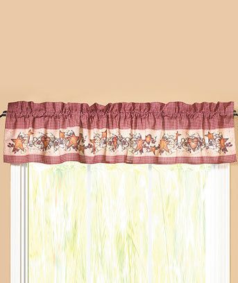   and Stars Country Kitchen Decor Valance Curtain Linda Spivey Brand New