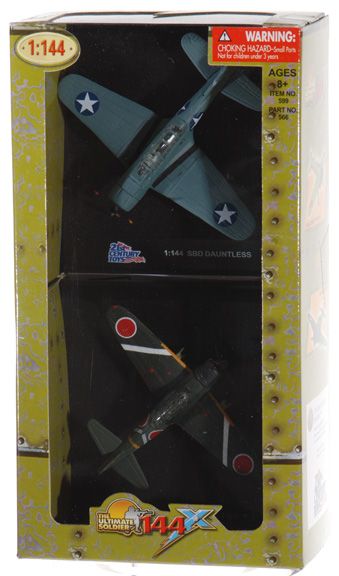 SBD Dauntless & A6M2 Zero 1144 scale WWII Aircraft Two Pack