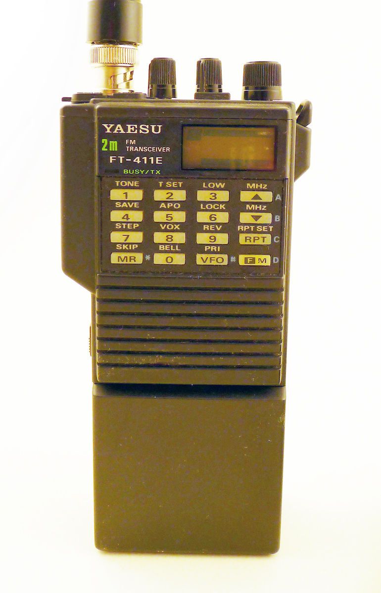 Yaesu FT 411E HT 2m Amateur Radio Transceiver with Accessories