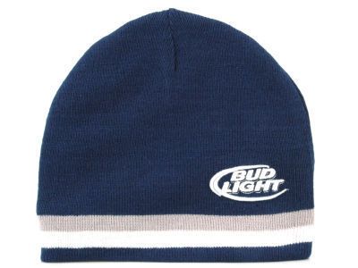 Budweiser Bud Light Beer Hat Cap  Knit Winter Mens Ski 