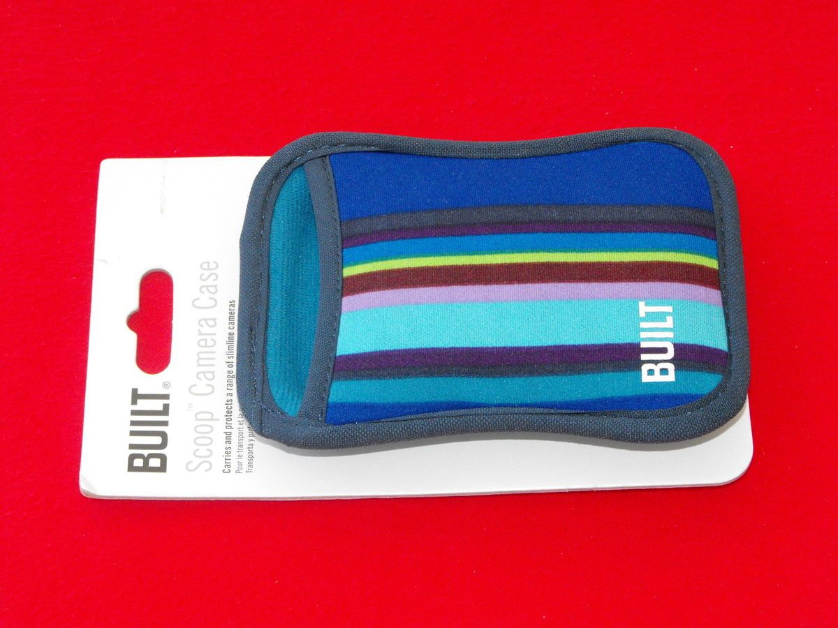 BUILT NY Scoop Camera Case. Blue Stripes. ABSOLUTELY BRAND NEW IN 