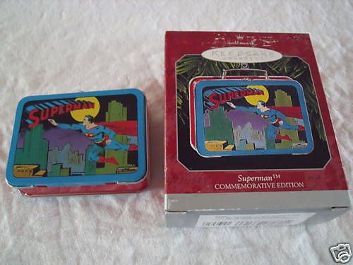 Superman Commemorative Lunch Box Hallmark Ornament 1998