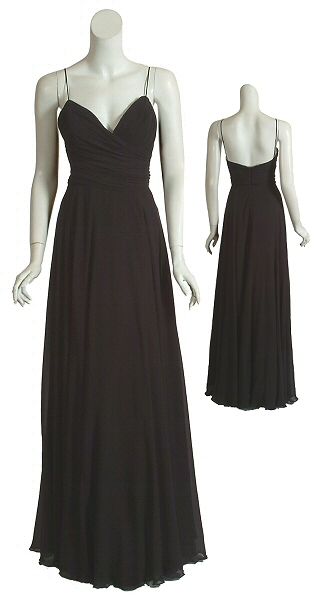 Elegant Carlos Miele Black Silk Eve Gown Dress 40 8 New