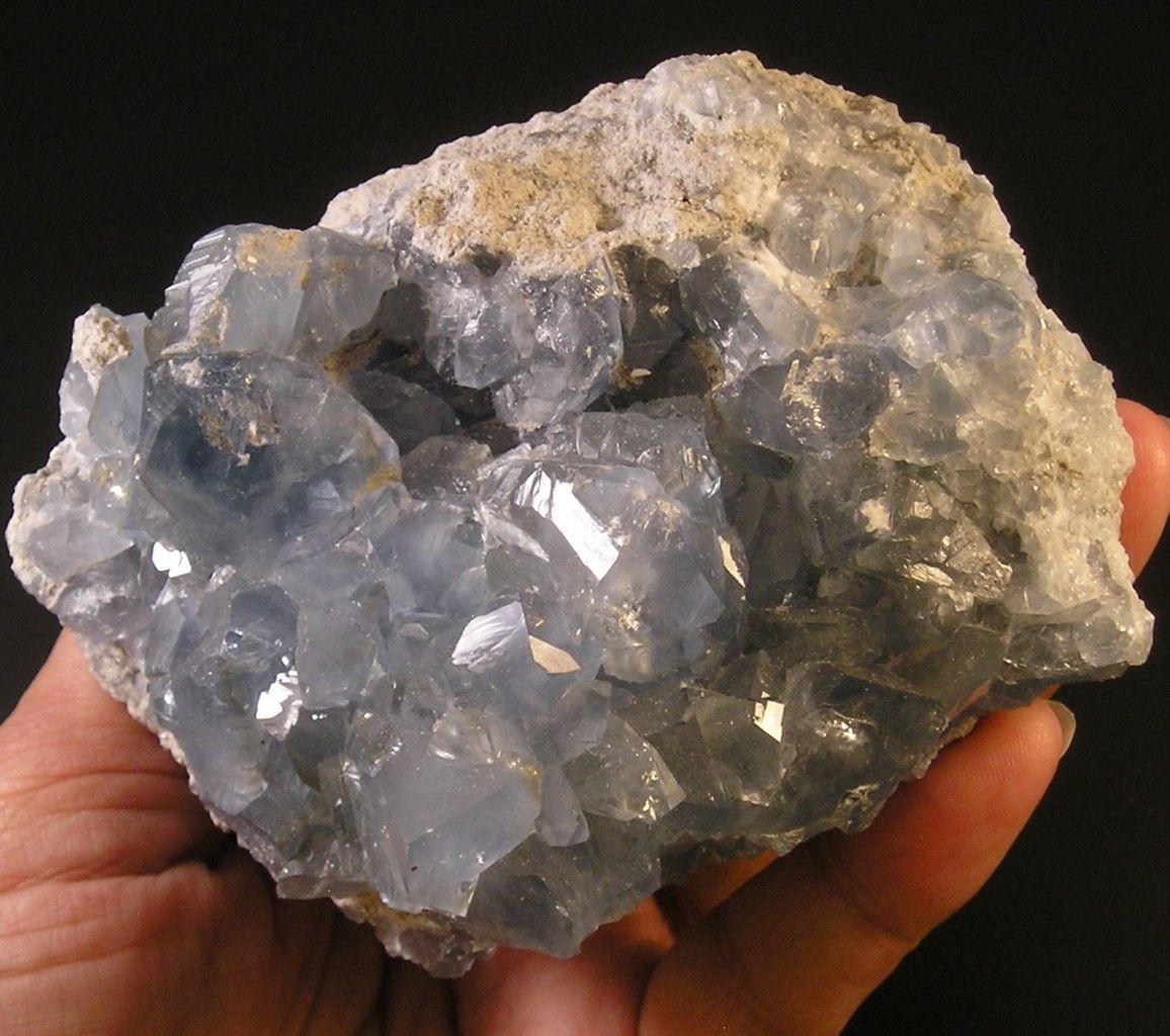Blue Celestite Celestine Crystal Druzy Geode Specimen 9 5cm 584gm 