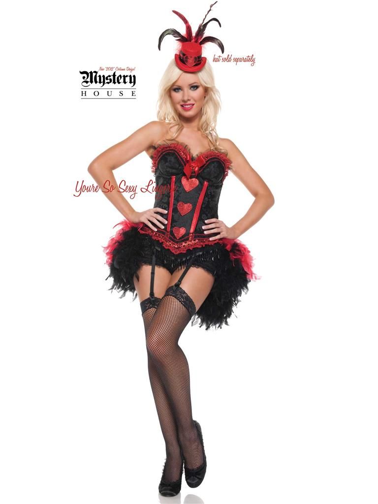 Cabaret Showgirl 2012 Authentic Mystery House Costume Moulin Rouge 3 