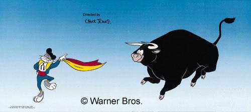 Chuck Jones Warner Bros Animation Art Cel Sericel Bulli For Bugs Bunny