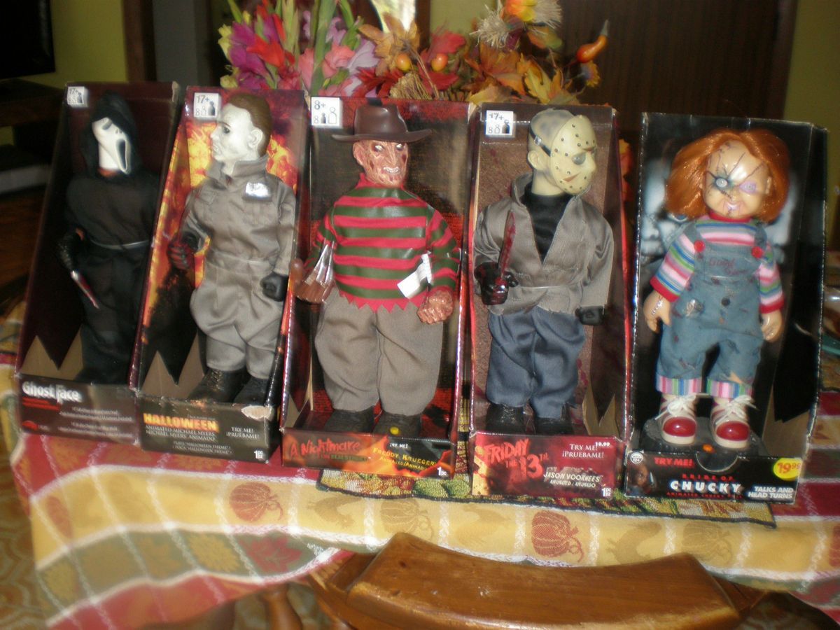 Animated Halloween Horror Movie Props Chucky Jason Freddy Scream