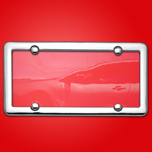  Plastic License Plate Shield Frame Bug Cover Tag Protector Chrome