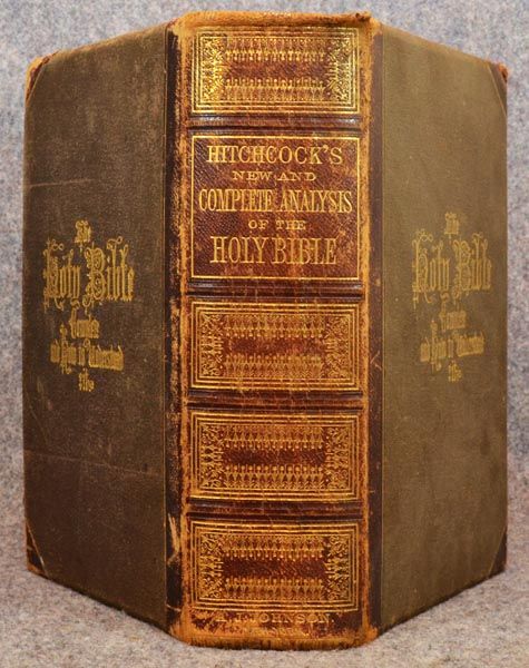 Antique 1861 Bible Analysis Hitchcocks Illustrated Concordance Family